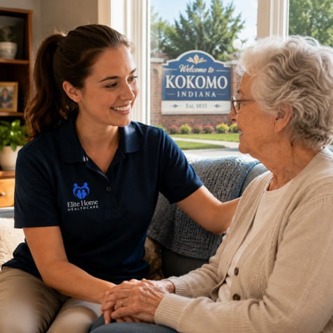 Caregiver provides home health care support in Kokomo, IN.